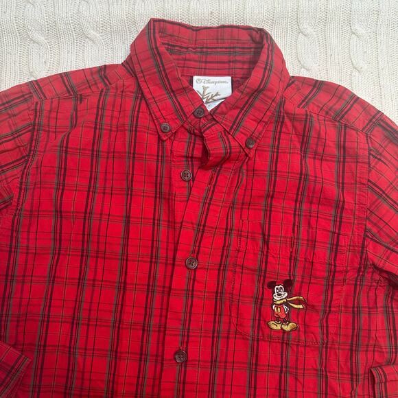 Disney Store Holiday Mickey Mouse Button Down Shirt sz M (7/8) - Picture 2 of 8
